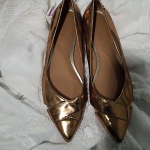 Calvin Klein gold flats
